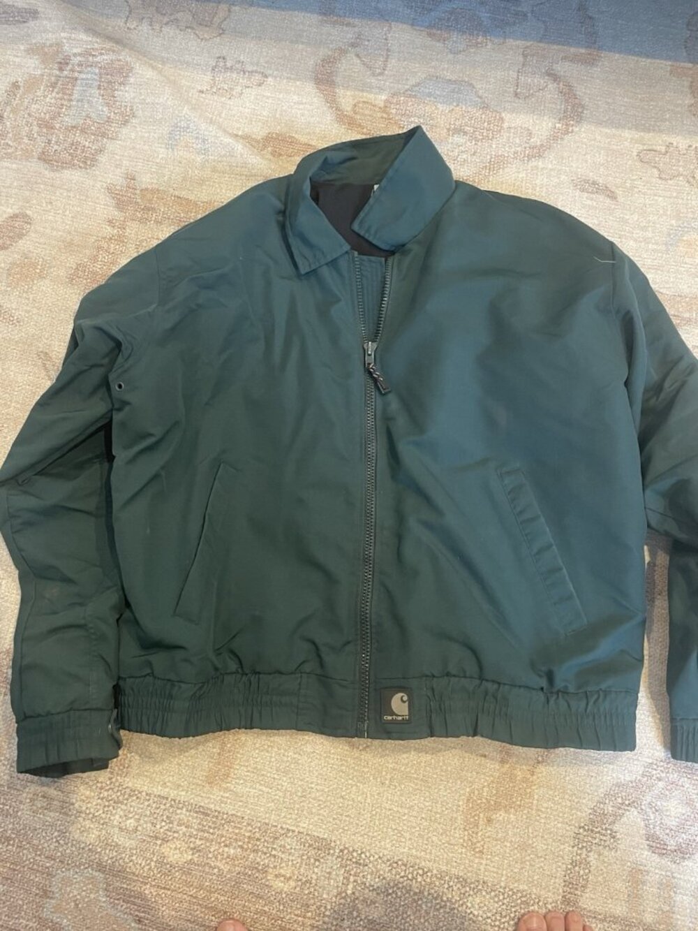 Carhartt J73 MLL Jacket XL Green Lined Nylon Workwear Outdoor